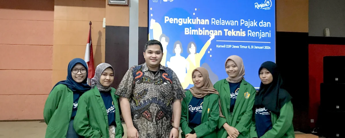 Pengukuhan Relawan Pajak dan Bimbingan Teknis RENJANI di Kanwil DJP Jawa Timur II (Himaksi Unusida)