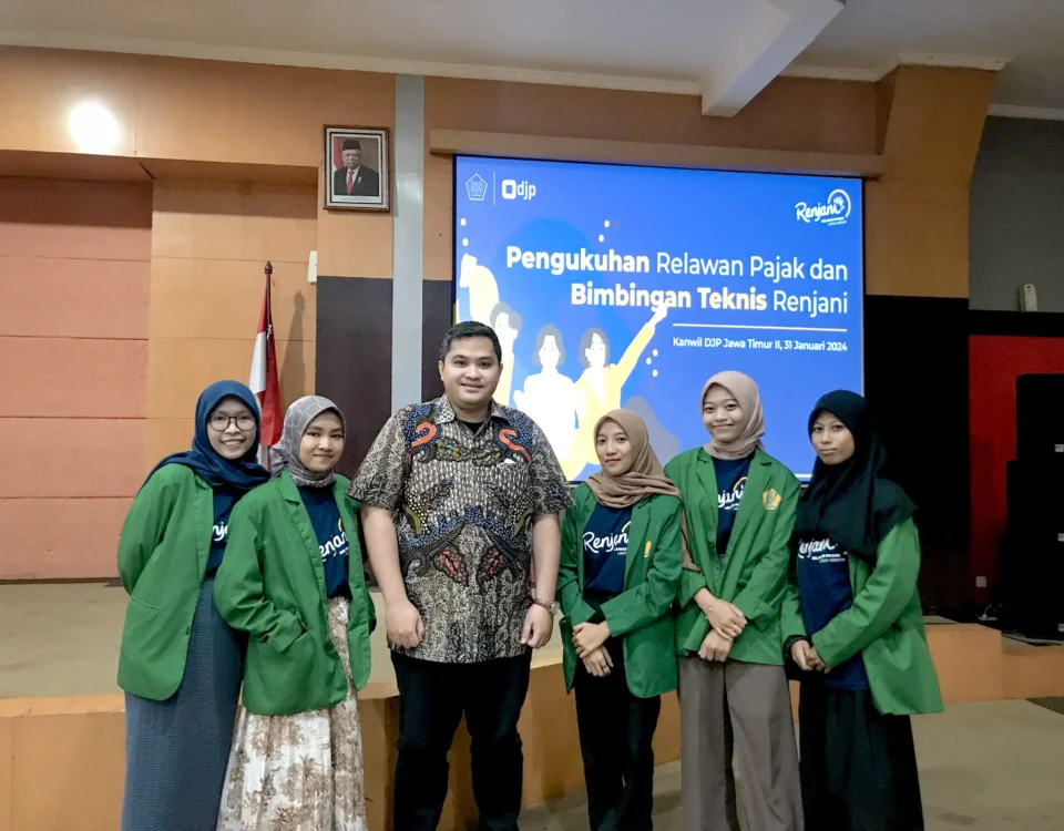Pengukuhan Relawan Pajak dan Bimbingan Teknis RENJANI di Kanwil DJP Jawa Timur II (Himaksi Unusida)